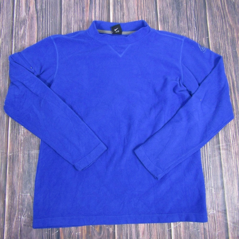 Nike ACG Pullover Sweater Mens Medium Therma-Fit Fleece Zip Arm Pocket Outdoor